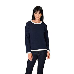 Anneclaire pull trui dames marine D1842 857 202