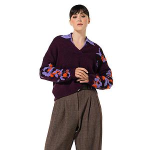 Caroline Biss pull trui v-hals dames multi 4263/59