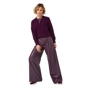 Caroline Biss leather trouser women violet