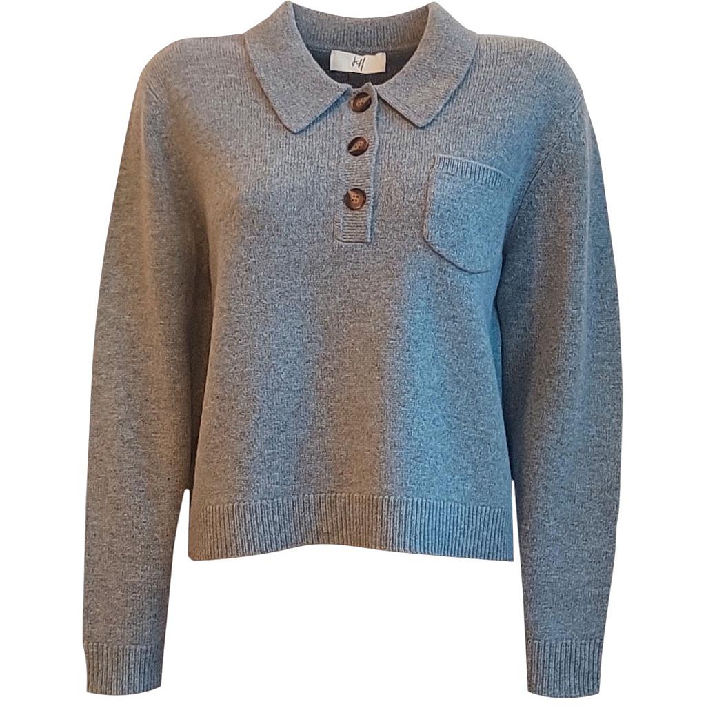 Jeff polo shirt dames grijs Loops