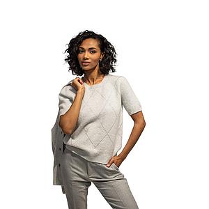 Anneclaire pull trui dames licht grijs D1247 461 117.