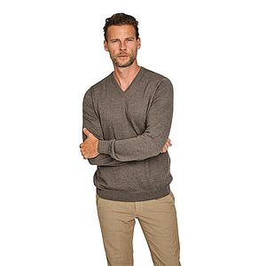 Gran Sasso Men pull trui v-hals heren bruin