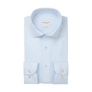 Profuomo hemd lange mouwen heren licht blauw