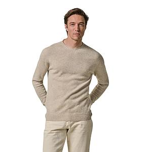 Profuomo pull trui ronde hals heren zand