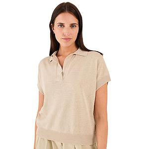 Anneclaire polo shirt women beige
