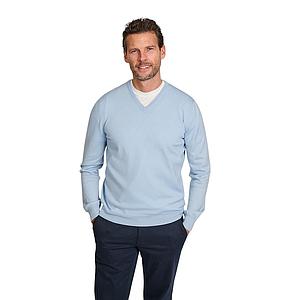 Gran Sasso Men pull trui v-hals heren licht blauw
