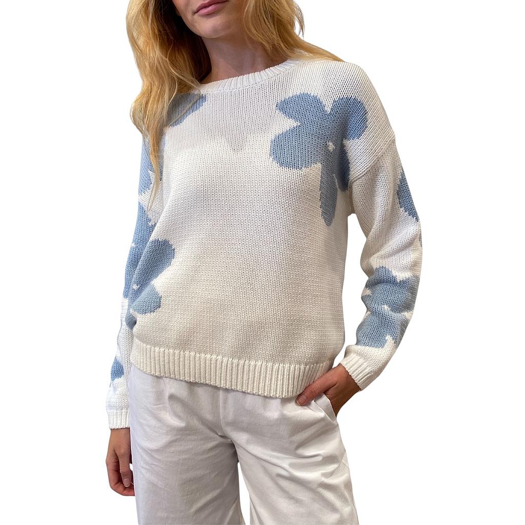 Jeff sweater dames blauw Chill