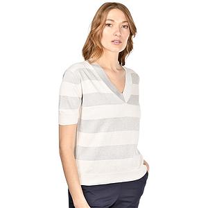 Gran Sasso Women pull trui v-hals dames grijs