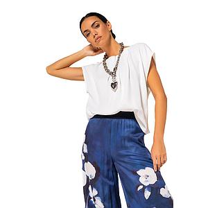 Caroline Biss blouse korte mouwen dames ecru 1608/91