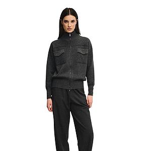 Panicale Cashmere gilet dames grijs