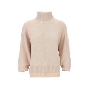 Hemisphere pull trui rolkraag dames beige